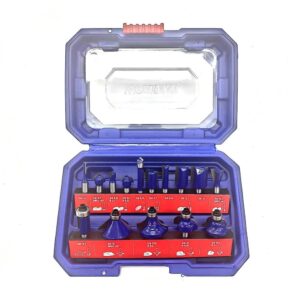 Fresa para madera 6,35 mm, juego 15 piezas