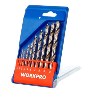 Brocas para metal hss4341 rectificadas, ø1,00 - ø10,00 mm, juego 10 piezas