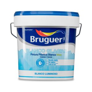 Pintura plástica vinílica interior blanco glaciar mate, 4 l