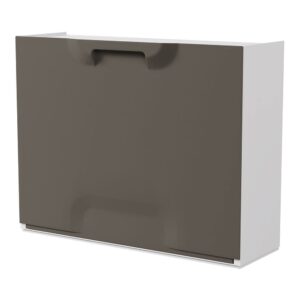 Zapatero apilable de polipropileno marrón 51 x 17,3 x 40,1 cm