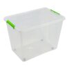 Caja transparente multiusos con ruedas 60 l, 58,5 x 39 x 42 cm