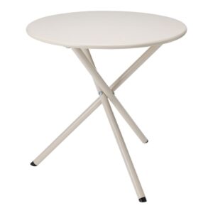 Mesa de acero plegable, beige ø48 x 48 cm