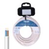 Carrete manguera tubular h05vv-f 2 x 1,50 mm² blanca, 20 m