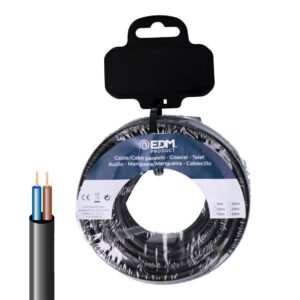 Carrete manguera tubular h05vv-f 2 x 0,75 mm² negra, 25 m