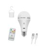 Bombilla led, recargable usb, e27, 6 w, 3cct, dimmable, 500 lm