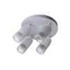 Foco 4 elementos, sahara arenado, gu10, 10w, (bombillas no incluidas), blanco, 23 x 6 x 20 cm