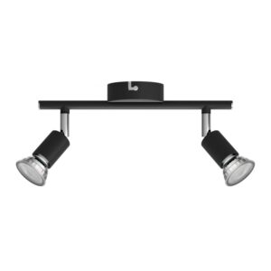 Foco 2 elementos limbali gu10 (bombilla no incluida) color negro 8 x 32,4 x 13 cm