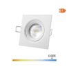 Downlight led empotrable cuadrado 5 w 6400 k luz fria color blanco 9 x 9 cm