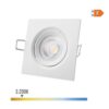Downlight led empotrable cuadrado 5 w 3200 k luz calida color blanco 9 x 9 cm