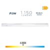 Regleta led 13 w 4000 k luz dia 1150 lm 83.8 x 2.2 x 3.6 cm