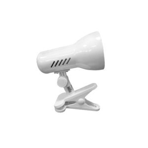 Foco con pinza, modelo galaxy, e27, 60 w (bombilla no incluida), color blanco, ø 8 x 13,5 x 19 cm