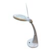 Flexo led lupa aumento 3x 12x, 4 w 300 lm 6500 k, blanco, 190 x 380 mm