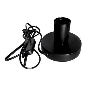 Base de mesa e27, con cable e interruptor, negra, ø120 x 85mm
