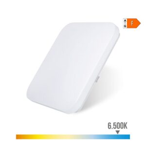 Aplique led cuadrado extraplano de superficie 18 w 6500 k 1820 lm 33 x 33 x 6,9 cm