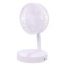 Ventilador de sobremesa plegable y recargable blanco, 3 velocidades, ø165 x 360 mm