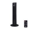 Ventilador de torre. potencia: 60 w - 54,8 db, mando a distancia, negro 28 x 78,3 cm
