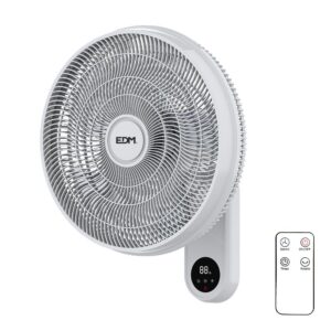Ventilador pared mando a distancia, blanco, potencia 55 w 57,24 db aspas ø40 cm
