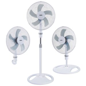Ventilador 3 en 1, blanco, potencia 45w, aspas ø40 cm, altura regulable 107-133 cm