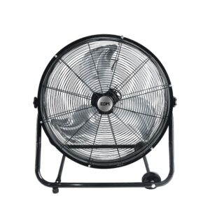 Ventilador industrial de suelo, con ruedas, negro 180 w 59,8 db aspas ø60 x 70 cm