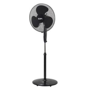 Ventilador de pie base circular, negro, potencia 45 w 55,6 db aspas ø40 cm, altura regulable 110-130 cm