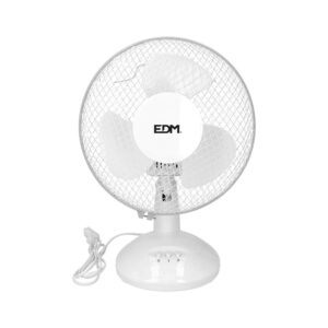 Ventilador de sobremesa blanco: 25 w 41 db aspas: ø23  27 x 24 x 36 cm