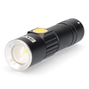Linterna mini con zoom 1 led 120lm/40lm/ flash 9.000k recargable con usb.
