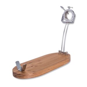 Jamonero plegable cabezal giratorio base madera 47 x 18,5 x 37 cm