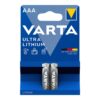 Pila varta ultra lithium aaa - lr03 (blister 2 uds) ø10,5x44,5mm
