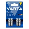Pila varta ultra lithium aaa - lr03 (blister 4 uds) ø10,5x44,5mm