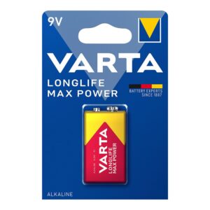 Pila alkalina longlife max power 6lr61- 9 v (blister 1 unid.) 26,5 x 17,5 x 48,5 mm