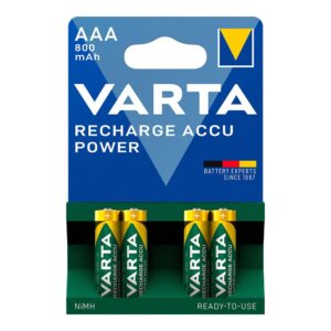 Pila varta recargable accu power aaa - hr03 800 ma (blister 4 uds) ø10,5x44,5mm