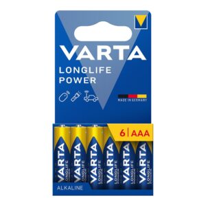 Pila alkalina longlife power aaa - lr03 blister 6 uds, ø10,5 x 44,5 mm