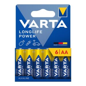 Pila alkalina longlife power aa - lr06 (blister cartón 6 uds) ø14,5 x 50,5 mm