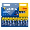 Pila alkalina longlife power aa - lr06 (blister 20 unid. 14+6) ø14,5 x 50,5 mm