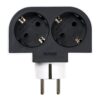 Adaptador giratorio schuko 2 tomas 16a 250 v~