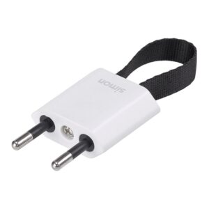 Clavija 2p+tt schuko salida frontal y lateral 10 a 250 v~ facil extracción blanca