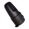 Base bipolar schuko negra con tapa y obturador 16 a 250 v (retractilada)