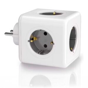 Clavija modular 5 tomas schuko 2p+t 16 a 3680 w 250 v~ blanca compatible con ref 40292, 40293