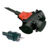Adaptador multiple schuko goma ip44 2p+t 16 a 250 v~ 10 m de cable 3g2,5 mm² negro