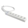 Base múltiple con 6 tomas 2p+t 1,5 m de cable h05vv-f 3g1,5 mm², 16 a 250 v 3680 w, blanca