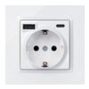 Base enchufe schuko + usb a + c 10,5 w 16 a 250 v~, simon 10, blanco