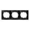 Marco para 3 elementos horizontal grafito 225x81x10mm serie europa solera erp73ngu