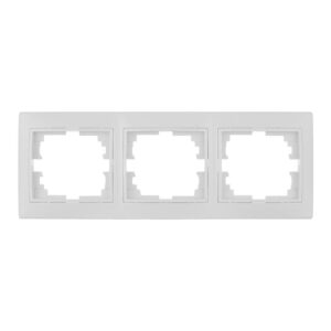 Marco para 3 elementos horizontal blanco 225x81x10mm serie europa solera erp73u
