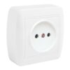 Base fija 2p con obturador superficie mural 74 x 72 x 28 mm
