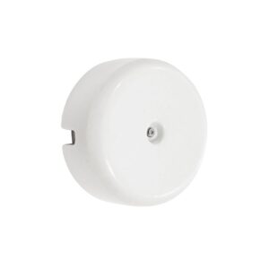 Caja de empalmes superficie, embellecedor porcelana serie vintage ø110mm, estructura interior ø80x40mm blanca