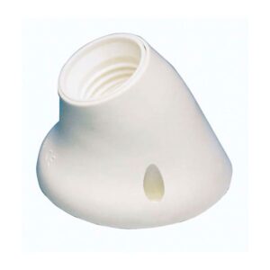 Portalámparas superficie zócalo curvo e27 blanco