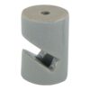 Sujetacables porcelana cilíndrico en v negro, 5 uds, ø20 x 30 mm