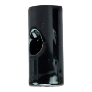 Derivacables de porcelana cilíndrico para techo, negro, 5 uds ø20 x 45 mm