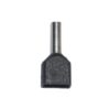 Puntera aislada 01,50 mm², doble, negra, 100 uds