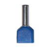 Puntera aislada 02,50 mm², doble, azul, 100 uds